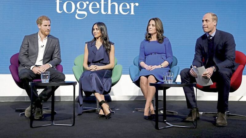 Prince Harry, Meghan, Duchess of Sussex and the Duchess and Duke of Cambridge pictured in 2018. Picture by Chris Jackson/PA 