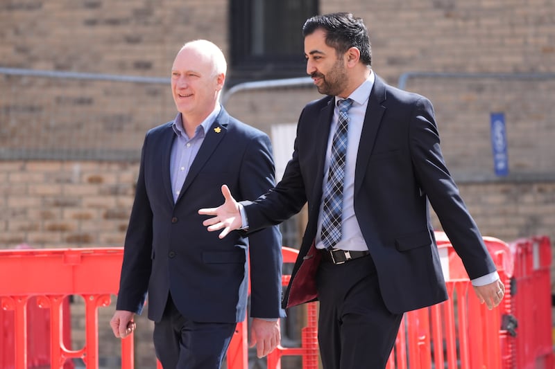 Humza Yousaf visited the site with Dundee MSP Joe FitzPatrick