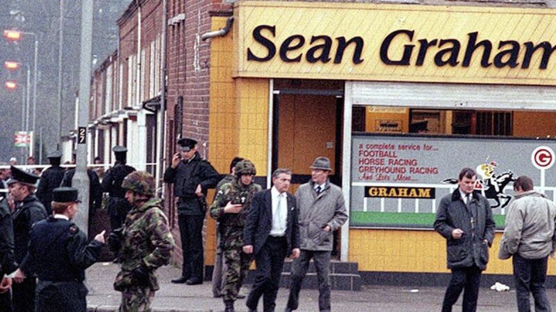 Five people were killed in the loyalist attack on Sean Graham Bookmakers in south Belfast in 1992. Picture by Pacemaker 