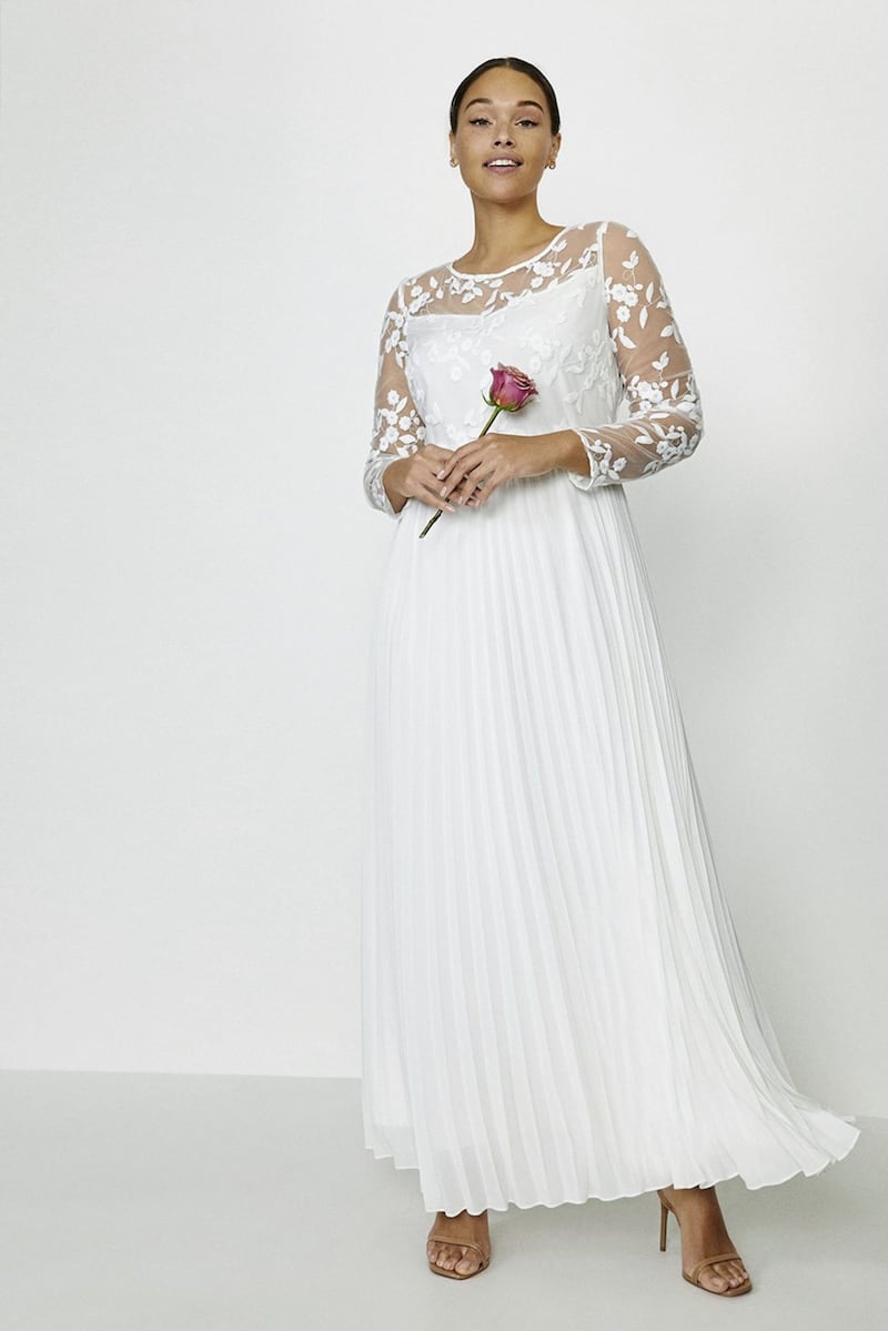 Curve Embroidered Long Sleeve Maxi Dress in Ivory, &pound;119.25 (was &pound;159), Coast 