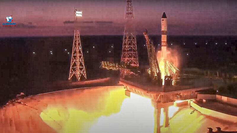 The Progress MS-17 lifted off atop a Soyuz rocket to deliver food, fuel, equipment and supplies for the seven residents.