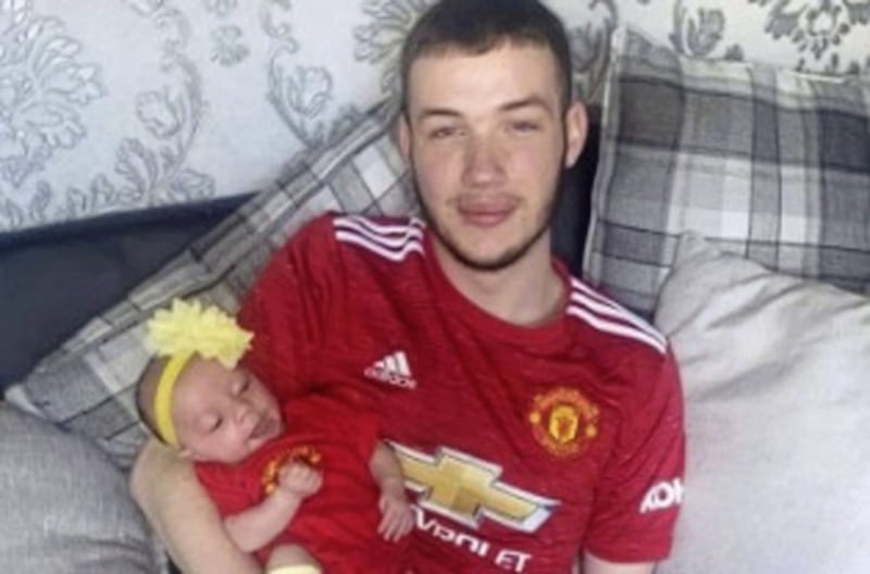 Odhran Doherty pictured with his daughter, Aibre&aacute;n, who is now nine-months-old 