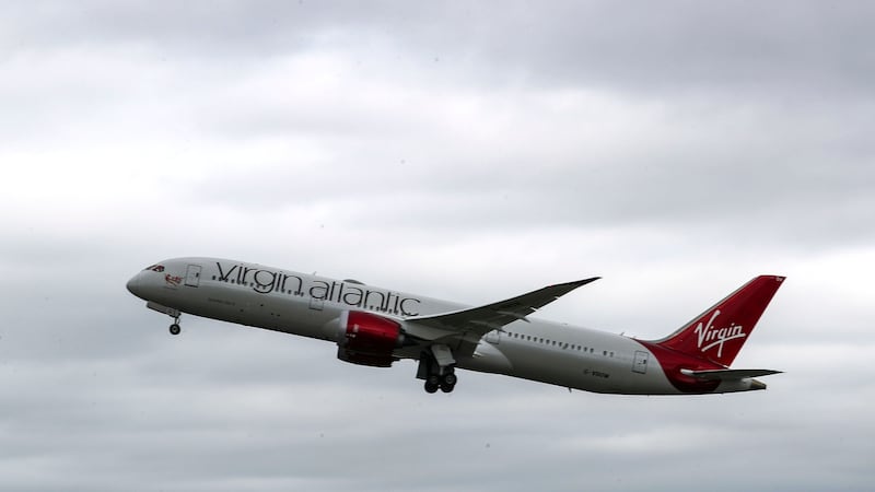 Virgin Atlantic has been granted permission to operate the first transatlantic flight powered by 100% sustainable aviation fuel (Steve Parsons/PA)
