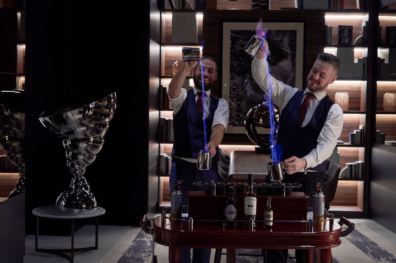 Bartenders – known as “Tailors” at Bar the Tailor at the Anantara Grand Hotel Krasnapolsky Amsterdam