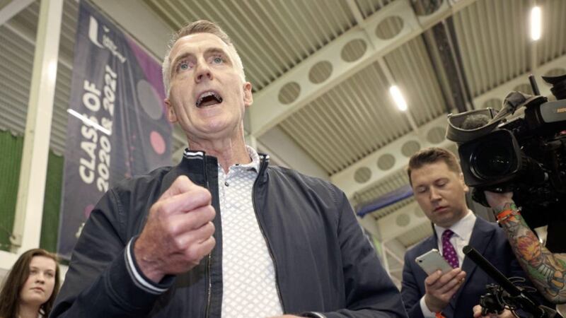 Sinn F&eacute;in&#39;s Declan Kearney was elected on the first count for the South Antrim constituency at the Jordanstown count. Picture by Stephen Davison/ Pacemaker 
