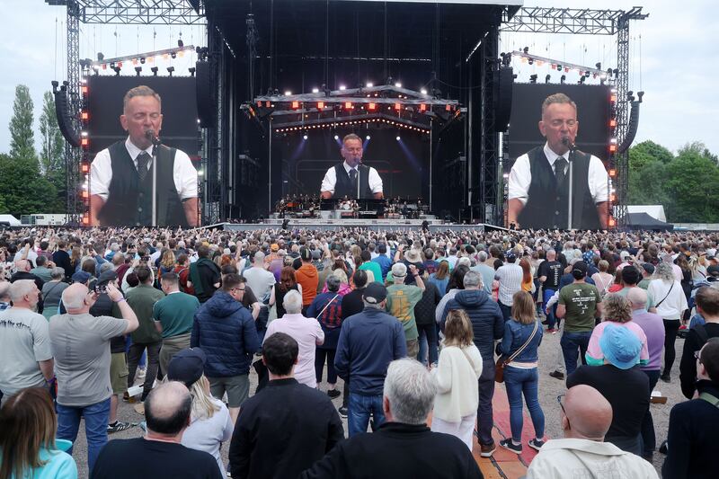 Bruce Springsteen in concert at the Boucher Road playing fields. PICTURE: MAL MCCANN