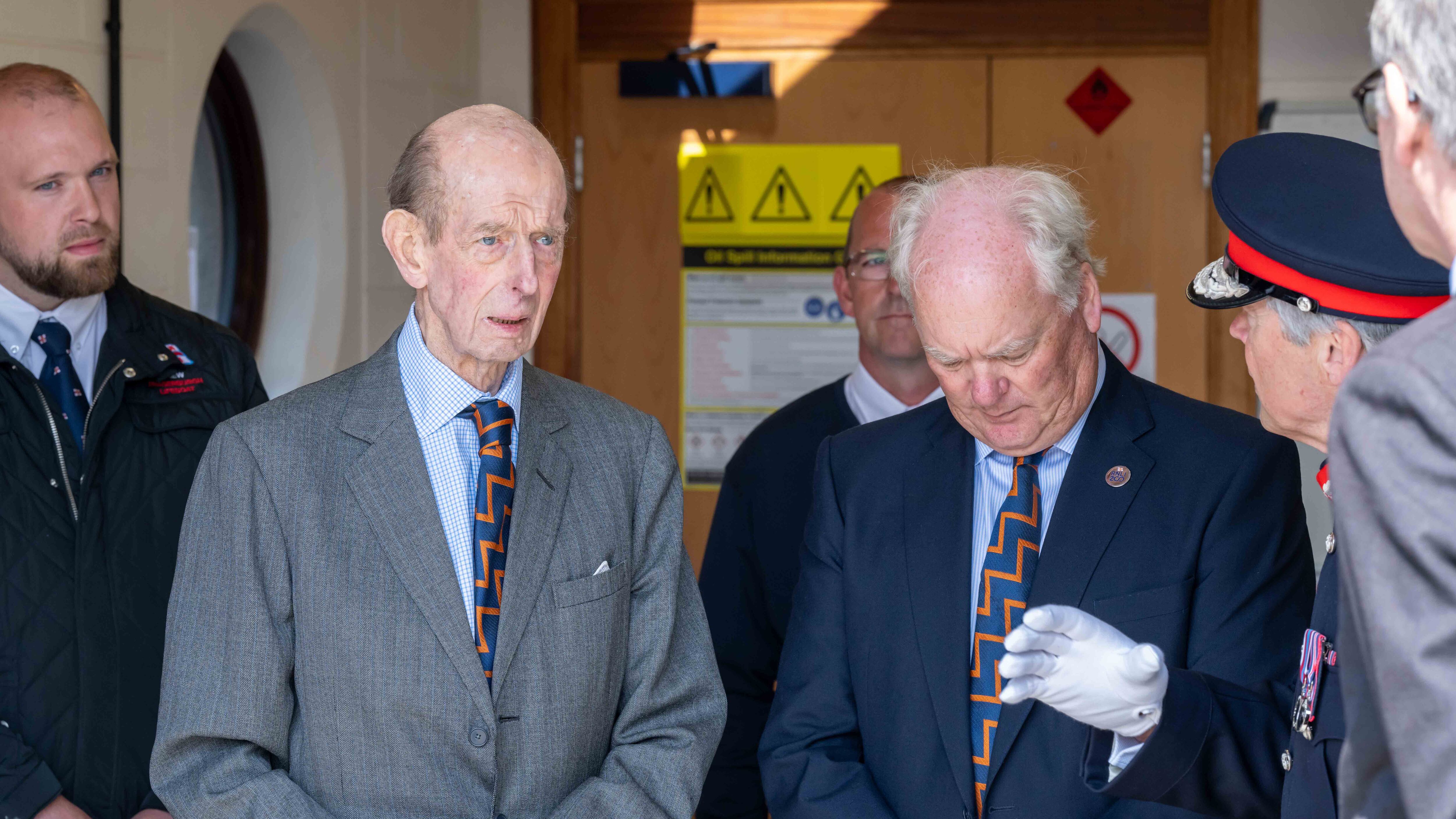 The Duke of Kent, president of the RNLI, during his visit to the Fraserburgh lifeboat station