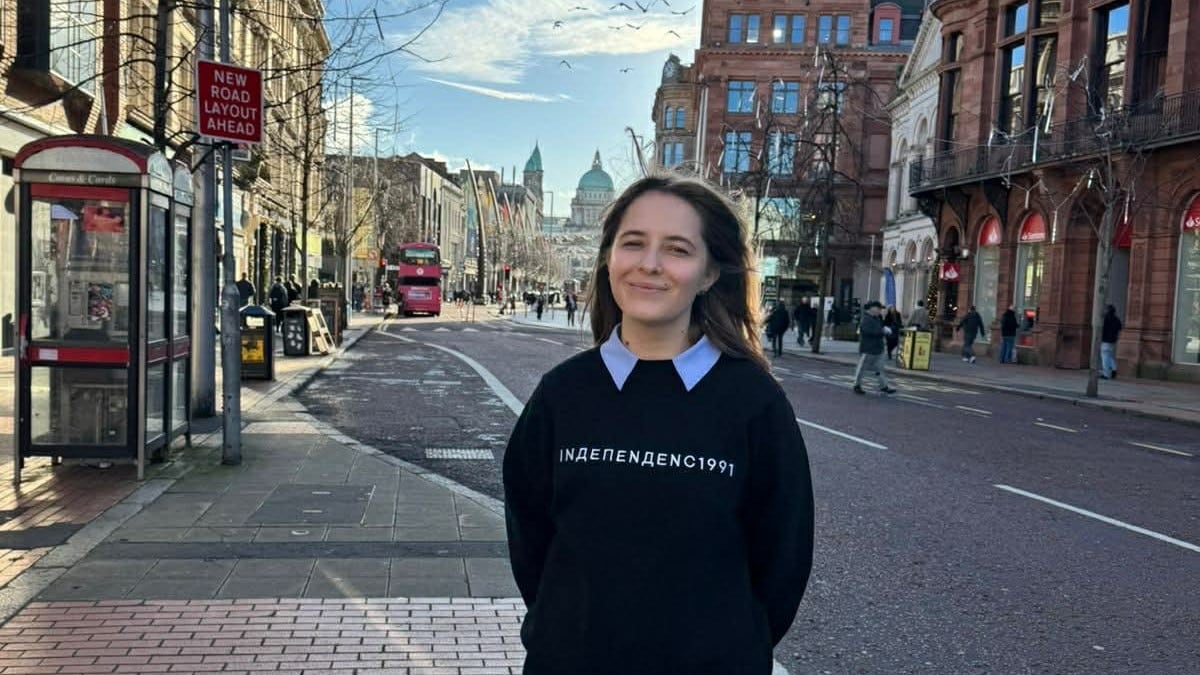 Ukrainian filmmaker Anastasiya Gruba in Belfast city centre