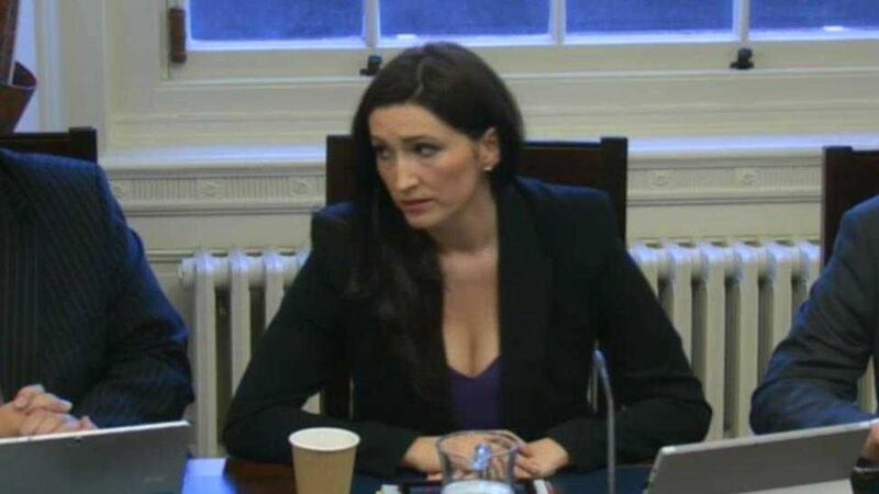 The DUP's Emma Pengelly at the assembly finance committee on Wednesday