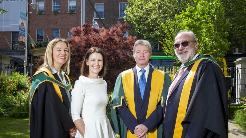 Professor Rafaella Folli, Ulster Universty Provost Cathy-Gormley Heenan, RIA President Pat Guiry and Professor Andrew Cooper