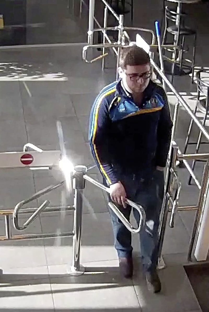 CCTV issued by Essex Police showing Eamonn Harrison entering a truck stop in Belgium