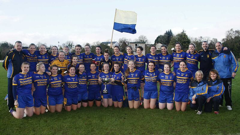 The Steelstown team celebrate their Ulster Junior Championship victory earlier this month<br />Picture by Jim Dunne&nbsp;