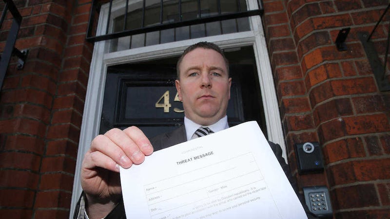 Solicitor Michael Brentnall said his client has lodged a complaint with the Police Ombudsman over a &#39;threat message&#39; connected to a Dublin gangland feud 