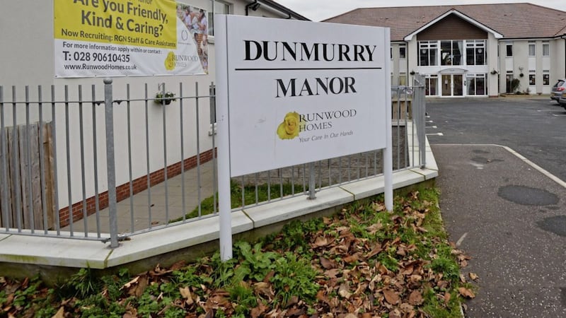 Staffing issues have been highlighted at Dunmurry Manor home on the outskirts of Belfast 