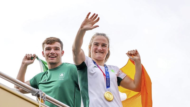Olympic gold medallist Kellie Harrington was paraded through the streets of Dublin last week after arriving home from Tokyo. Picture by PA 