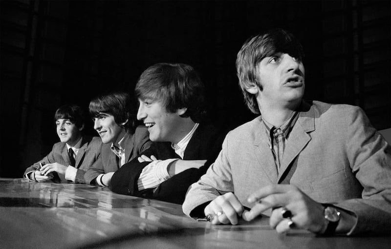 The Beatles at a press conference ahead of a concert in Washington (Mike Mitchell/Omega Auctions)