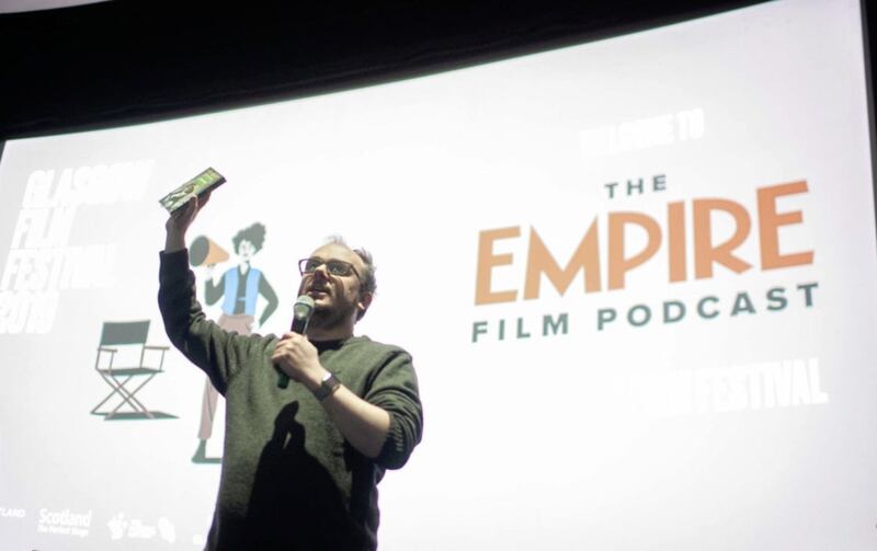 Chris Hewitt in action during a recent Empire Film Podcast Live 