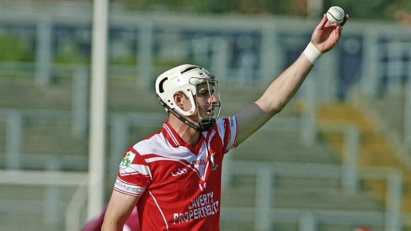 Loughgiel hotshot Liam Watson announced his retirement from hurling last December, but is back in the Shamrocks fold as they prepare for the start of their Antrim championship campaign against Cushendall tomorrow. Picture by Seamus Loughran 