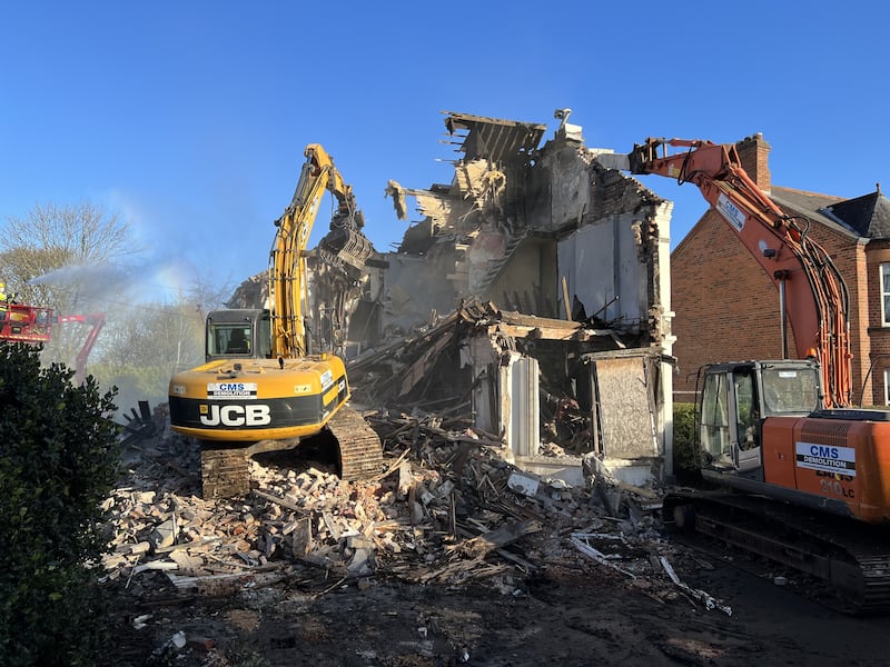 Kincora Boys' Home is demolished. Picture by Hugh Russell