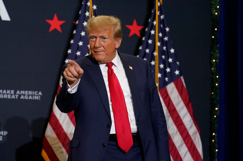 Former US president Donald Trump has consistently repeated falsehoods about the 2020 election (AP Photo/Charlie Neibergall)