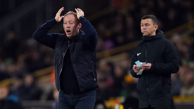 Nottingham Forest manager Steve Cooper saw his side earn a point at Wolves. (Mike Egerton/PA)