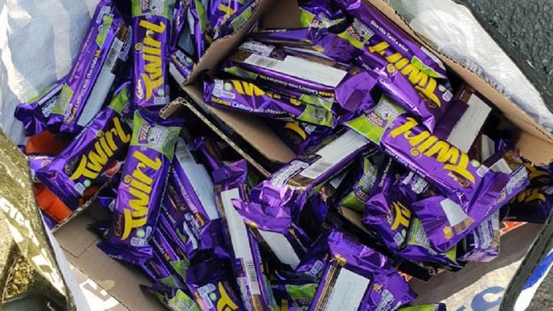Police have detained the man on suspicion of stealing £200 worth of chocolate.