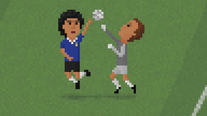 Ronaldo’s bicycle kick and Maradona’s Hand of God get the video game treatment.