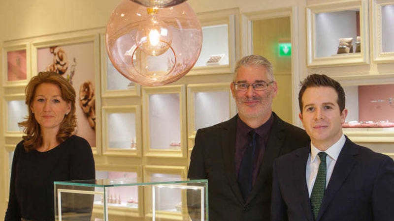 Mark Stewart, centre manager for The Abbeycentre with Jonathan Martin and Criona Collins, Lambert Smith Hampton 