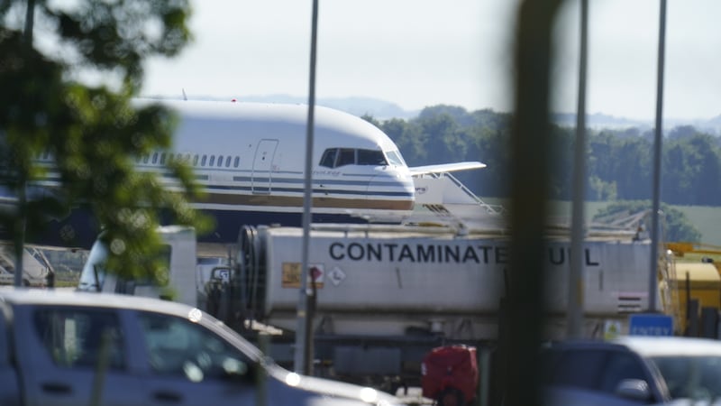 A Boeing 767 aircraft pictured at MoD Boscombe Down, near Salisbury, was believed to be the plane set to take asylum seekers from the UK to Rwanda in 2022