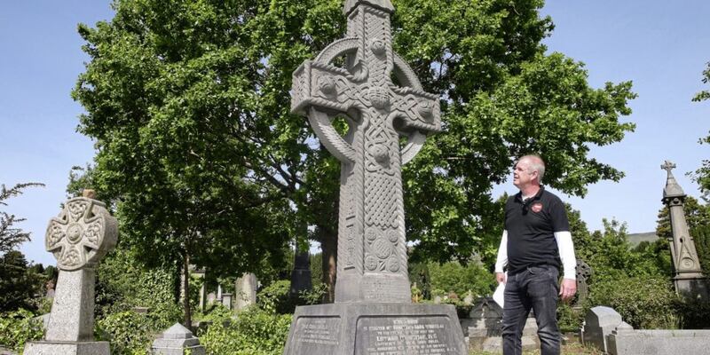 Dara Barrett, pictured yesterday at the City Cemetery in west Belfast. Picture by Mal McCann. 