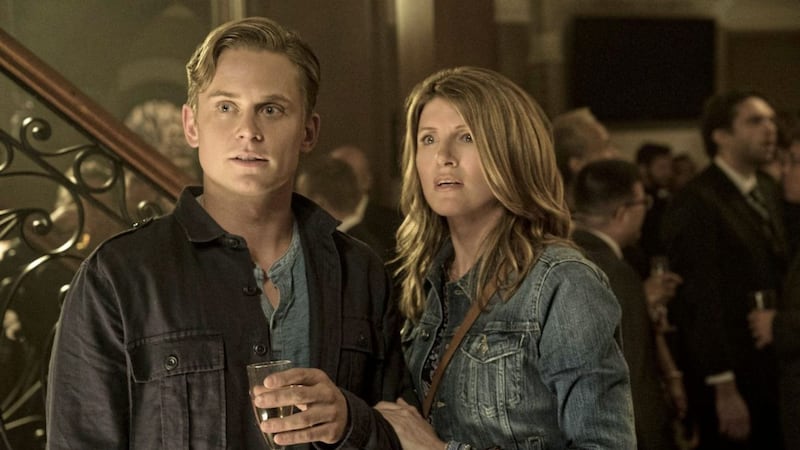 Irish comedy actress and writer Sharon Horgan and Billy Magnussen in Game Night 