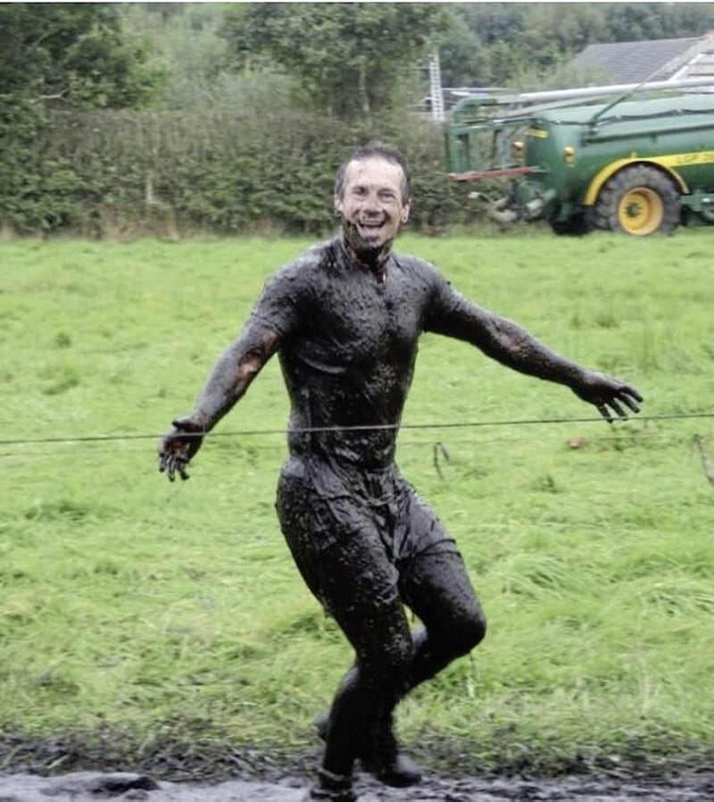 &nbsp;Pearse McComick enjoying a 'mud run'
