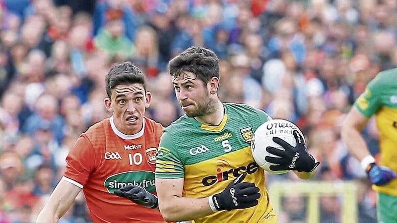 Ryan McHugh (right) will definitely miss Donegal&#39;s trip to Omagh on Sunday 