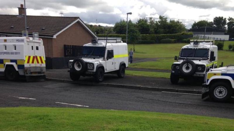 British military vehicles were present during Derry security search on Wednesday
