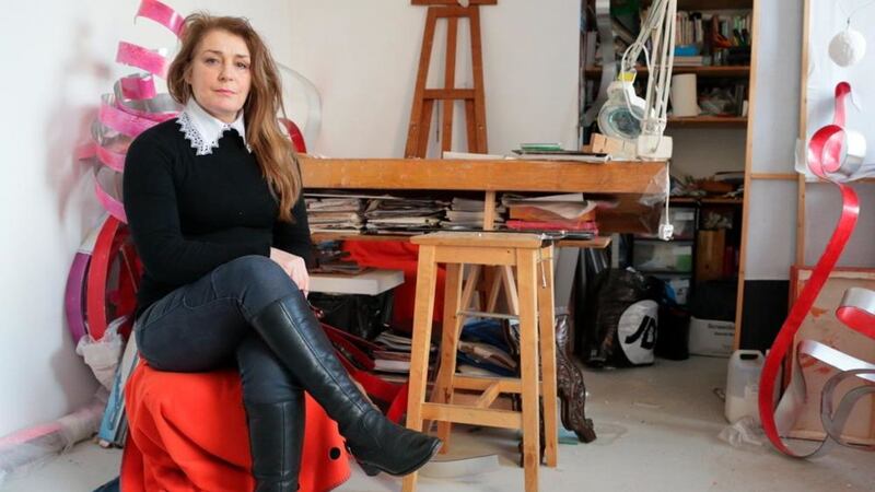 Belfast artist Sinead McKeever in her studio 