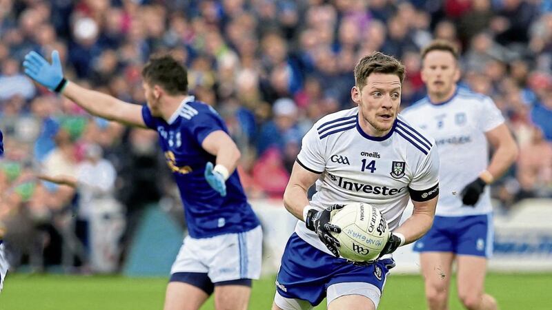 Monaghan Conor McManus during the Ulster Senior Football Championship Quarter Final between Cavan and Monaghan at Kingspan Breffni in Cavan on Saturday 18th May 2019 Picture by Philip Walsh. 
