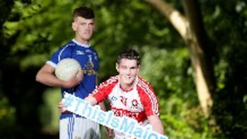 BIG OCCASION: Cavan&rsquo;s Donal Monahan and Derry&rsquo;s Barry Grant get ready to go head-to-head in tomorrow&rsquo;s Electric Ireland Ulster MFC final in Clones<span class="Apple-tab-span" style="white-space:pre">															</span>&nbsp; &nbsp; &nbsp; &nbsp;