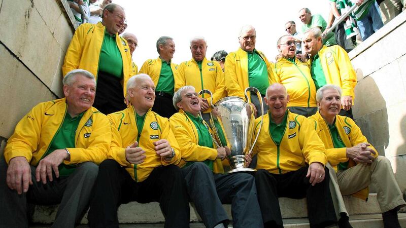 Billy McNeill (back row, third from left) pictured with the rest of the Lisbon Lions in 2006 &nbsp;