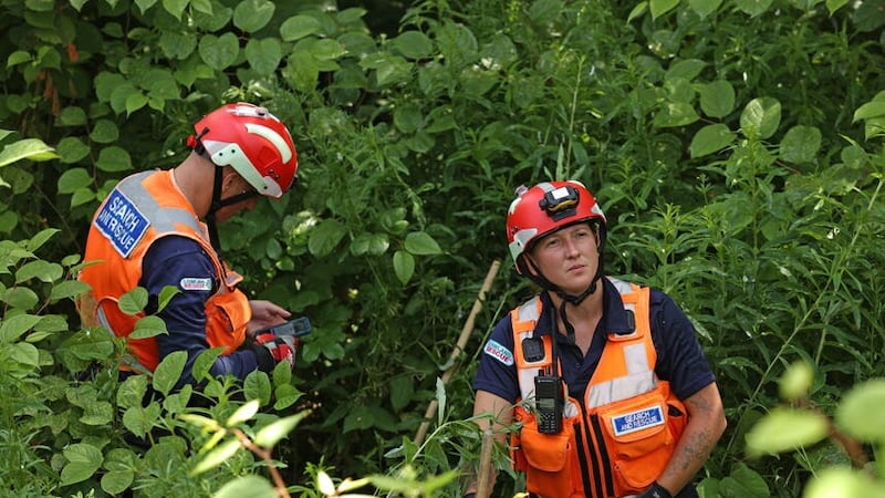 Search and rescue teams looking for Chloe Mitchell in Ballymena (Liam McBurney/PA)