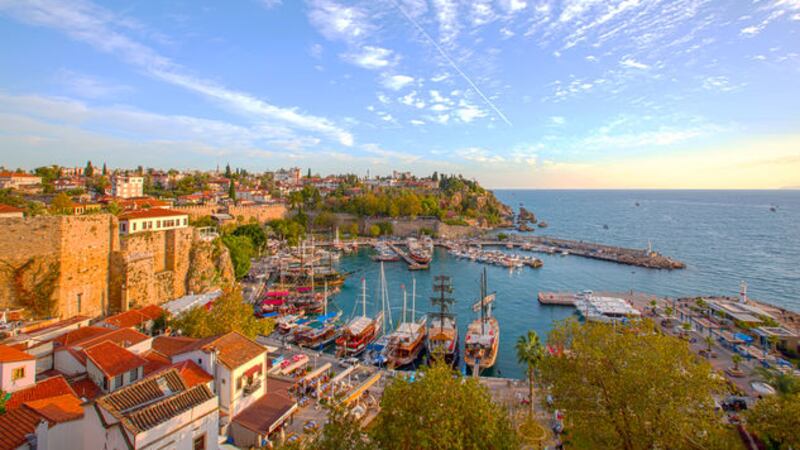 The harbour in Kalei&ccedil;i, the historic old town of Antalya, Turkey&nbsp;