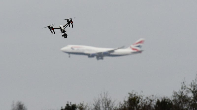 There were 25 drones that came close to planes at the west London airport in 2016.