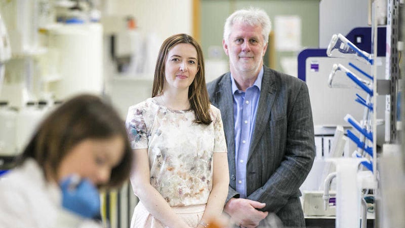 Dr Suzanne McPherson joins Professor Ken Mills both from Cancer Research and Cell Biology Centre at Queen&rsquo;s University, Belfast 