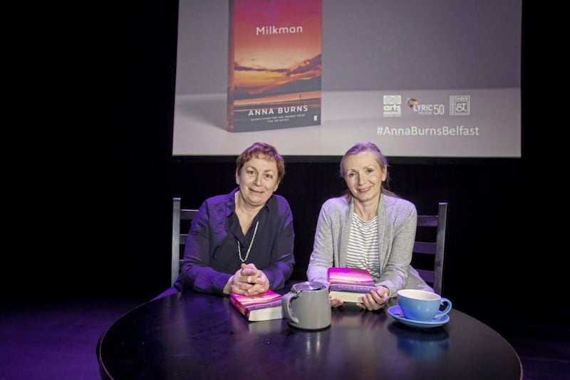 Anna Burns (right) with fellow Irish Booker Prize winner Anne Enright. Picture by Brian Morrison 