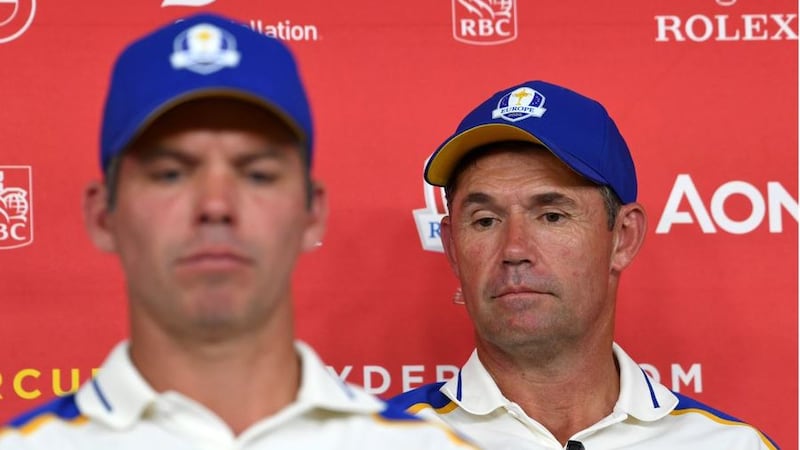 &nbsp;Team Europe captain Padraig Harrington during a press conference after defeat to Team USA at the end of day three of the 43rd Ryder Cup at Whistling Straits,