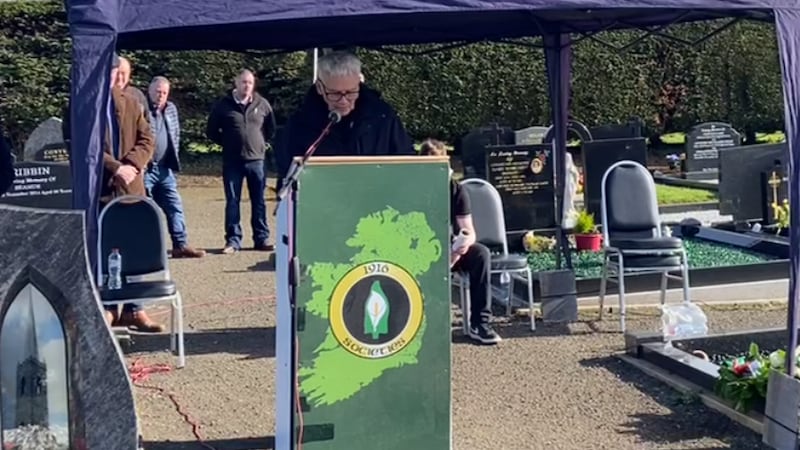 Tommy McKearney spoke in Bellaghy, Co Derry, on Sunday