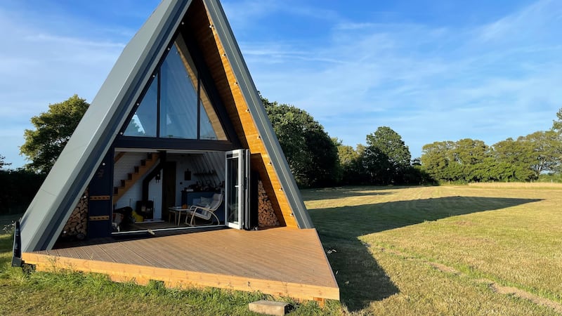 The striking Hazel Hide cabin in West Sussex (Ben Mitchell/PA Wire)