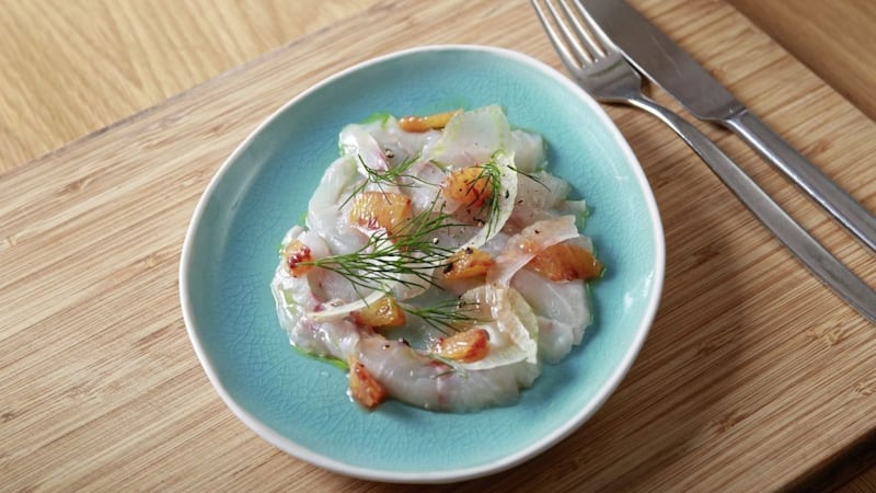 Seabass Ceviche with Fennel and Orange 