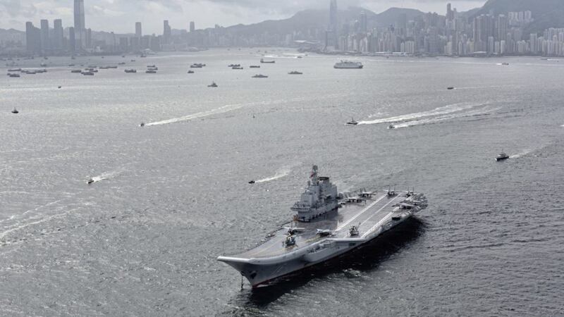 The Liaoning sails into Hong Kong PIcture: AP 