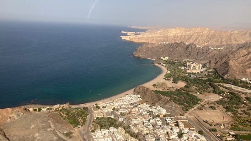 Helicopter tours give visitors a bird’s eye view of Oman’s capital Muscat (Aine Fox/PA)