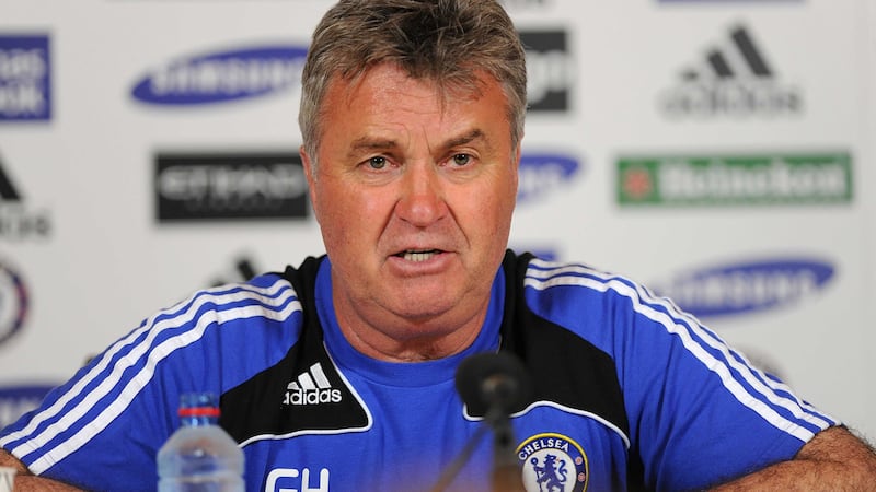 Guus Hiddink during his first spell as Chelsea manager &nbsp;